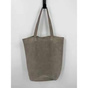 Monserat De Lucca Orado Perf Tote Perforated Suede Bag Womens Grey Boho Slouchy